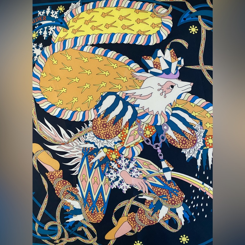 Sold Authentic Hermes Silk Navy Scarf Unisex￼